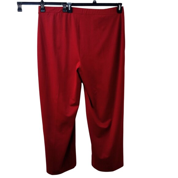 Iman: 3-Piece Red-Black Floral Pant Set, Size 2X (Duster, Tank & Pull-On Pants) - Picture 4 of 14